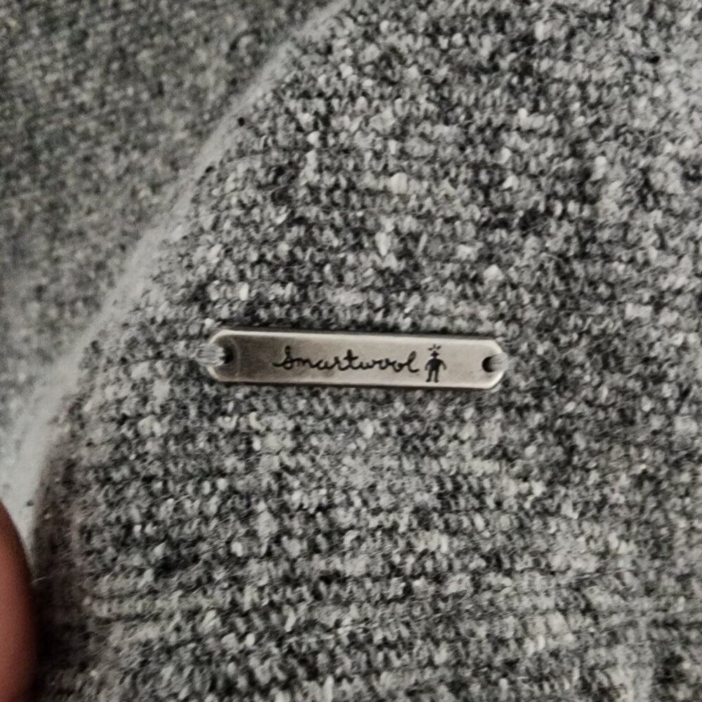 Women's Smartwool Odessa Lake Wrap Cardigan Large Light Gray Wool Blend - Picture 5 of 10